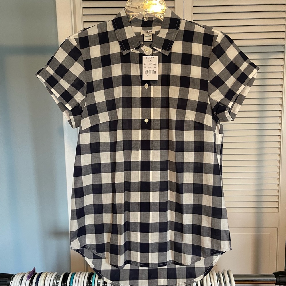 NWT 🚨Navy Buffalo check pop over
